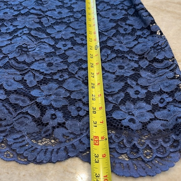 NEW Zara Faded Blue‎ Long Sleeve Lace Mini Dress Romantic Style Size Medium - Picture 8 of 16